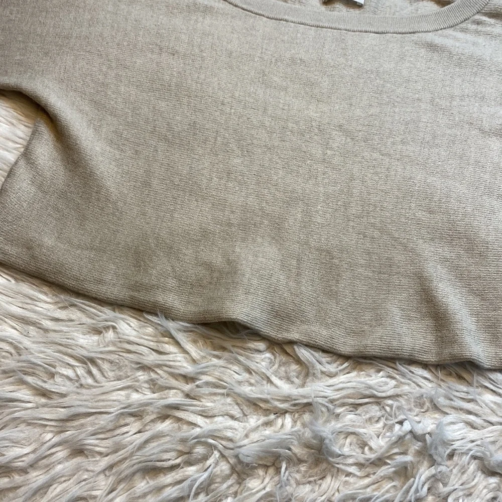 Aritzia Wilfred Cream Baylen Wool Cropped Sweater sz S - Picture 5 of 8